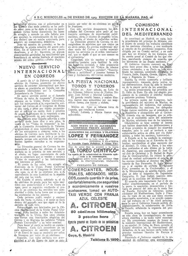 ABC MADRID 24-01-1923 página 16