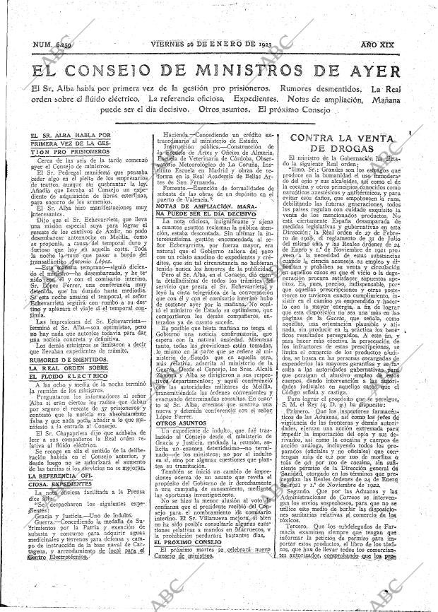 ABC MADRID 26-01-1923 página 9