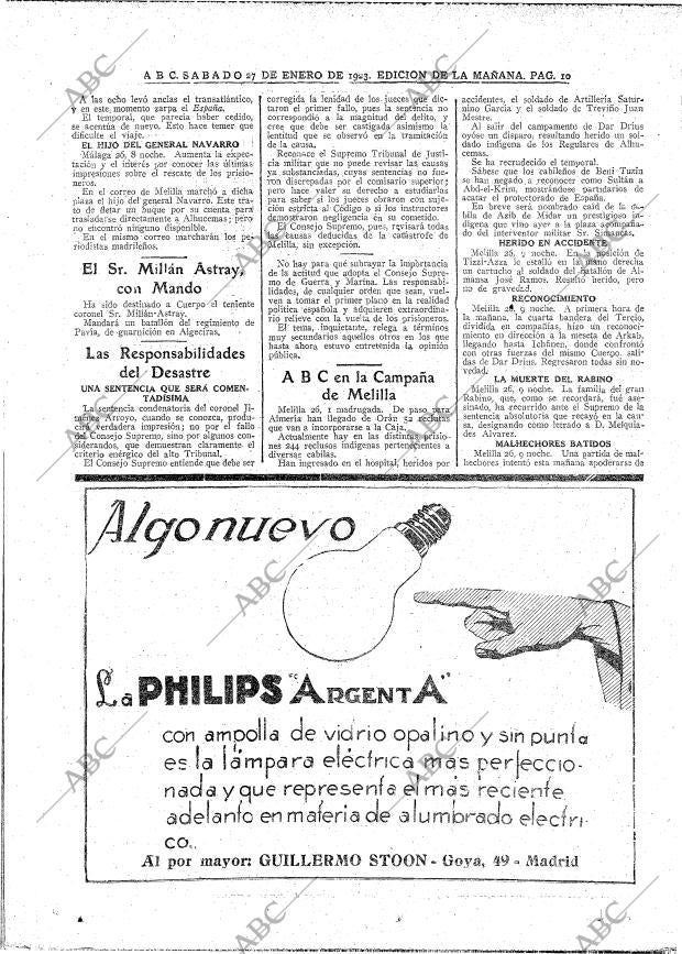 ABC MADRID 27-01-1923 página 10