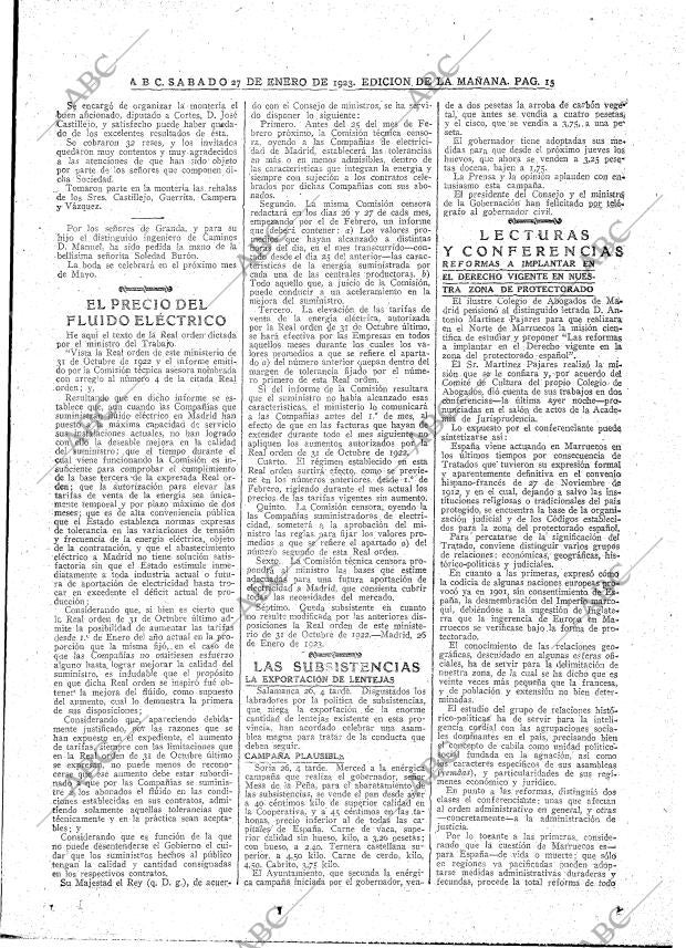 ABC MADRID 27-01-1923 página 15