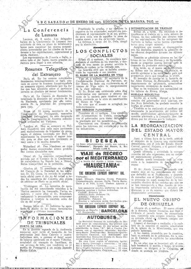 ABC MADRID 27-01-1923 página 20