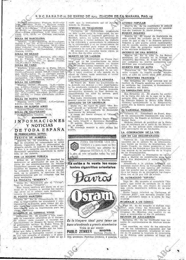 ABC MADRID 27-01-1923 página 23