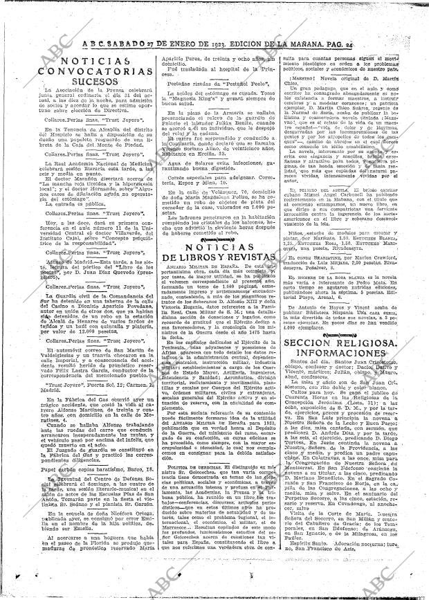 ABC MADRID 27-01-1923 página 24