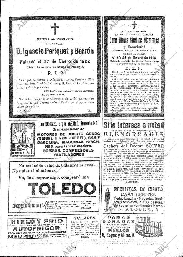 ABC MADRID 27-01-1923 página 31
