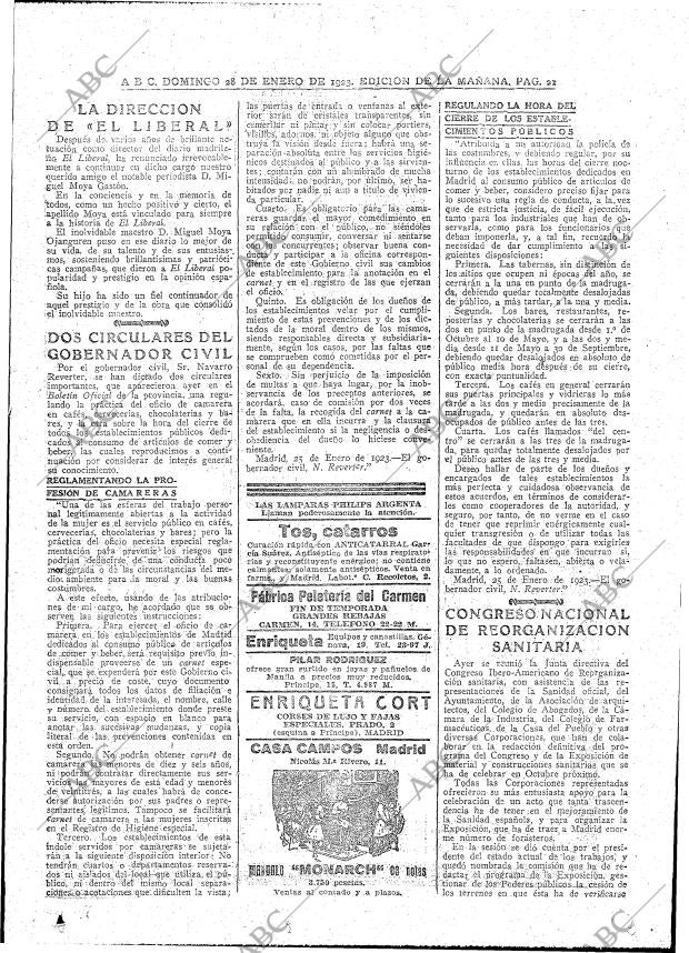 ABC MADRID 28-01-1923 página 21