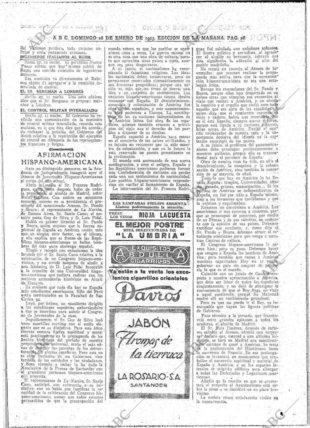 ABC MADRID 28-01-1923 página 26