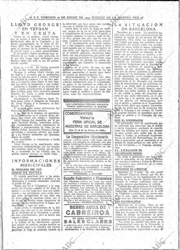 ABC MADRID 28-01-1923 página 28