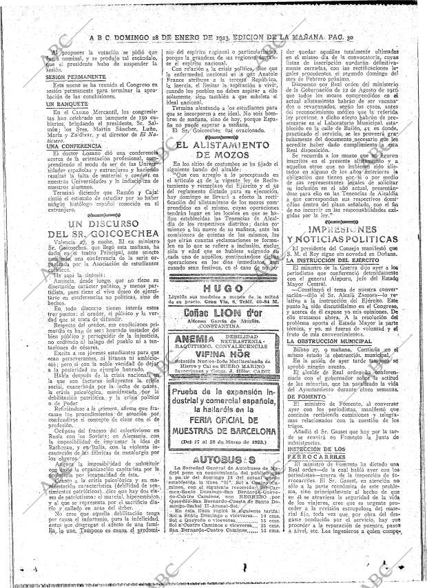 ABC MADRID 28-01-1923 página 30