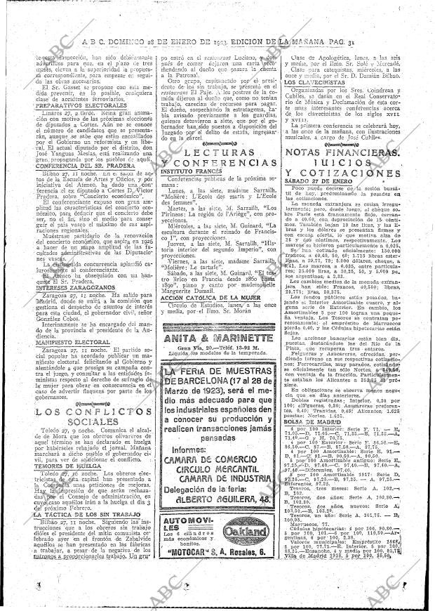 ABC MADRID 28-01-1923 página 31