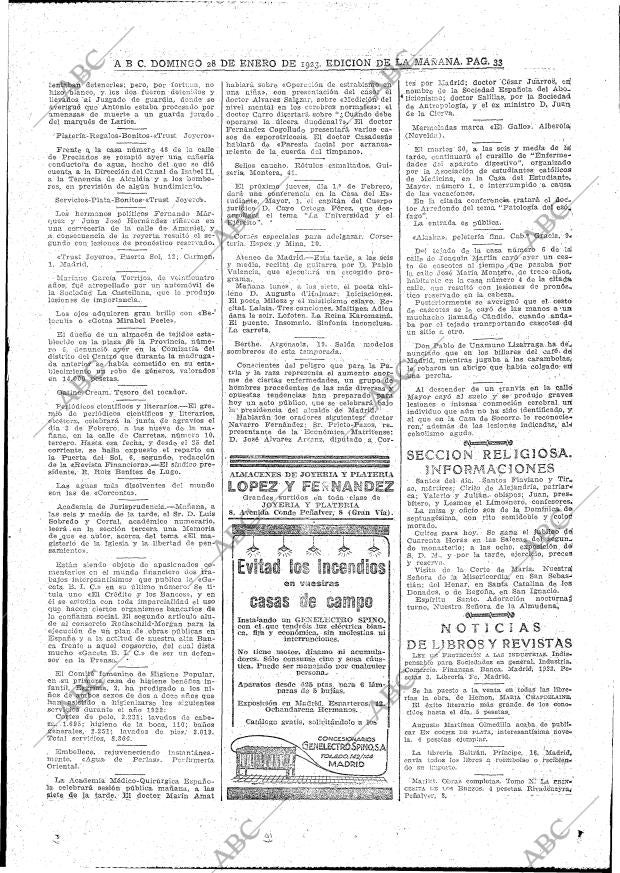 ABC MADRID 28-01-1923 página 33