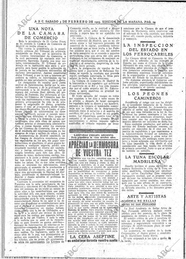 ABC MADRID 03-02-1923 página 14