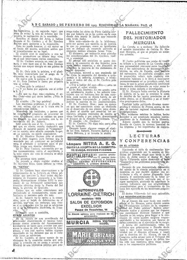 ABC MADRID 03-02-1923 página 16