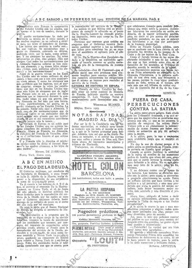 ABC MADRID 03-02-1923 página 8