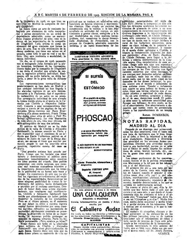 ABC MADRID 06-02-1923 página 8