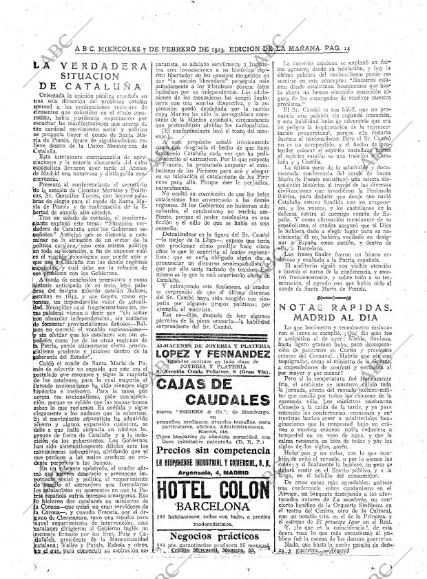 ABC MADRID 07-02-1923 página 14