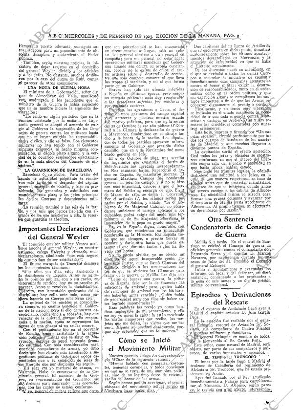 ABC MADRID 07-02-1923 página 9