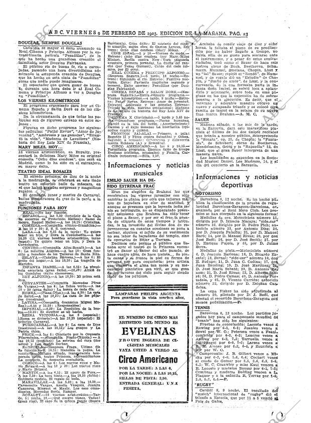ABC MADRID 09-02-1923 página 23