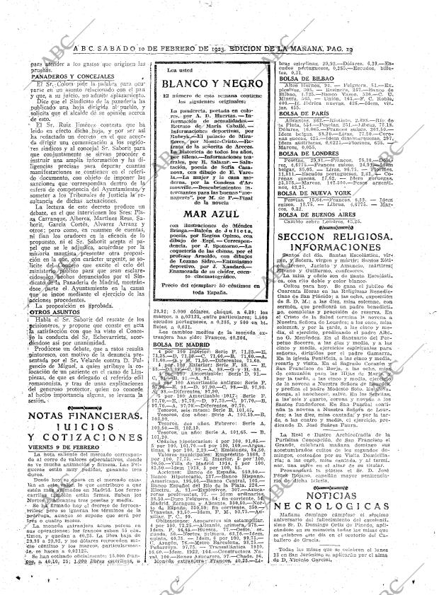 ABC MADRID 10-02-1923 página 19