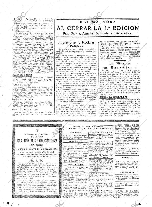 ABC MADRID 15-02-1923 página 21