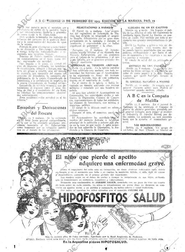 ABC MADRID 16-02-1923 página 10