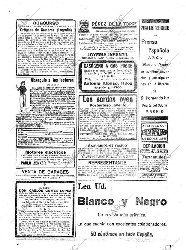 ABC MADRID 16-02-1923 página 29