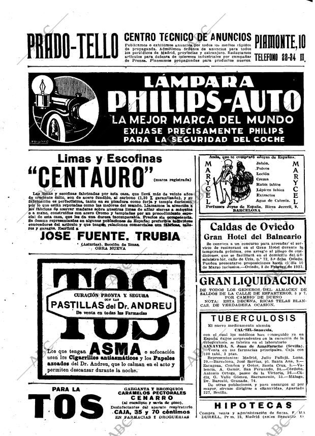 ABC MADRID 21-02-1923 página 2