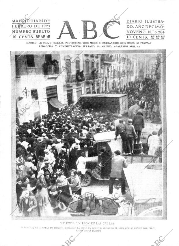 ABC MADRID 24-02-1923 página 1