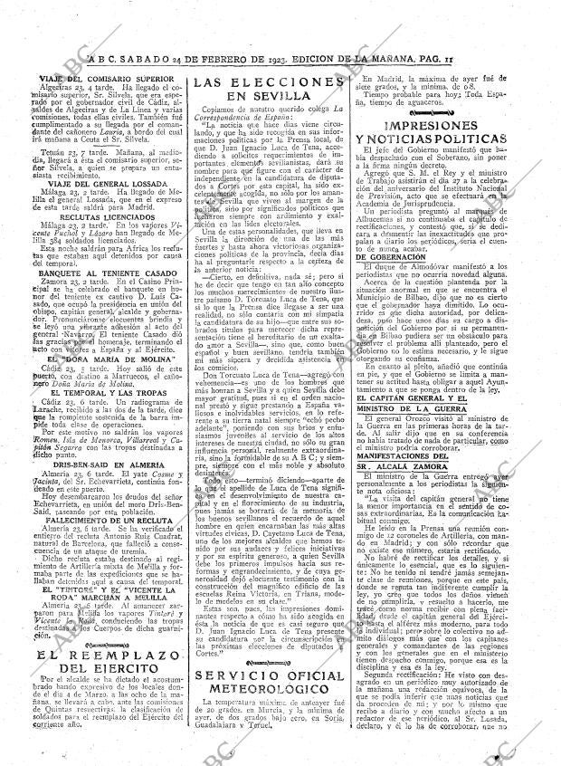 ABC MADRID 24-02-1923 página 11