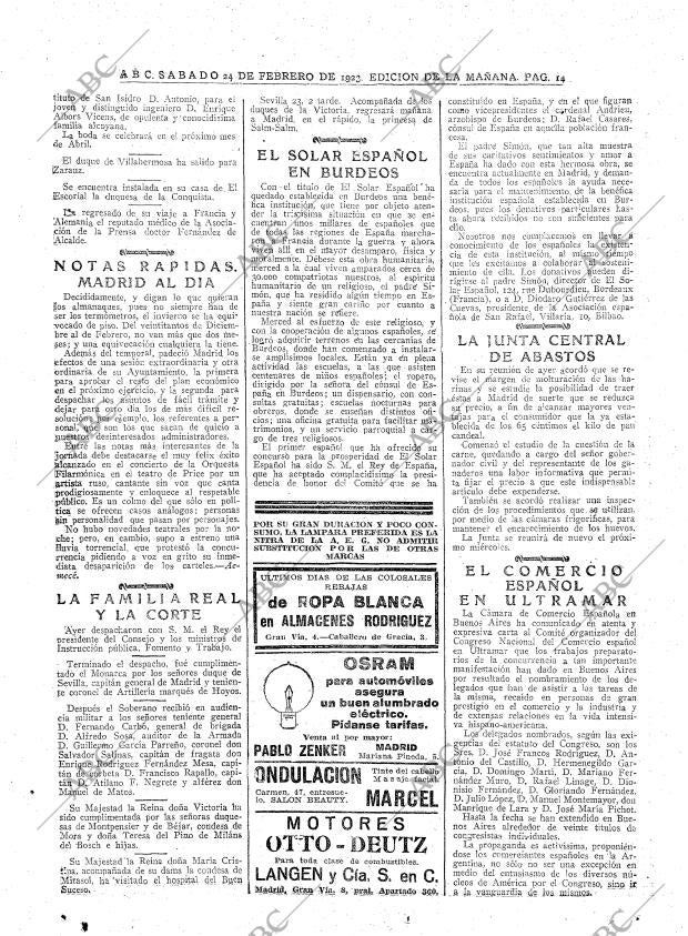 ABC MADRID 24-02-1923 página 14