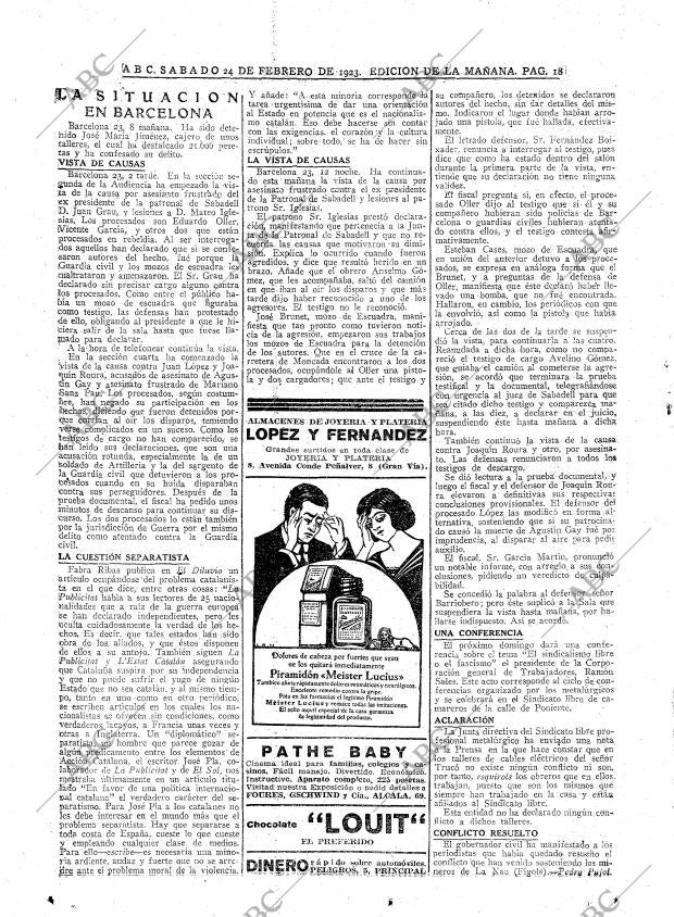 ABC MADRID 24-02-1923 página 18