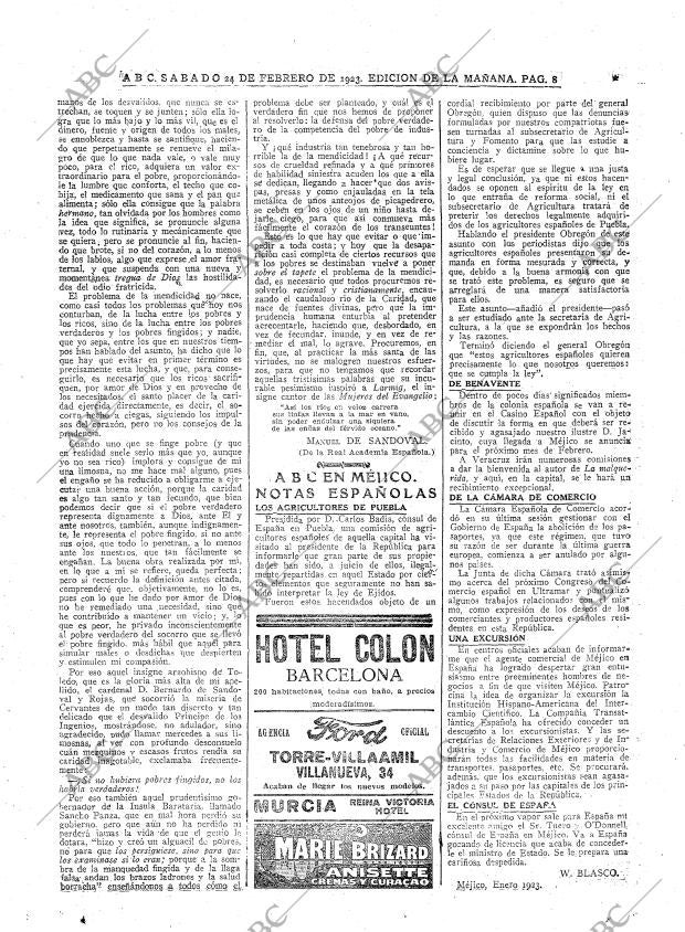ABC MADRID 24-02-1923 página 8