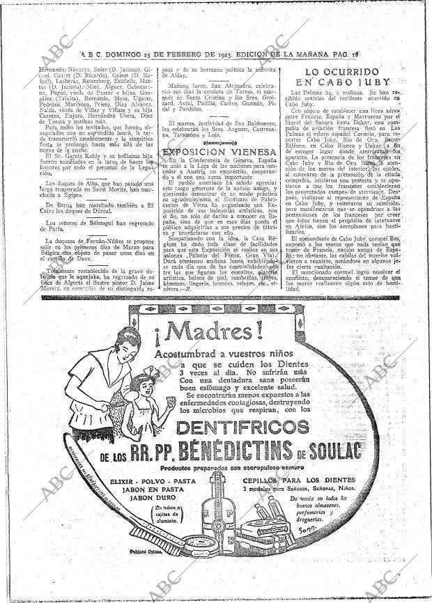 ABC MADRID 25-02-1923 página 18
