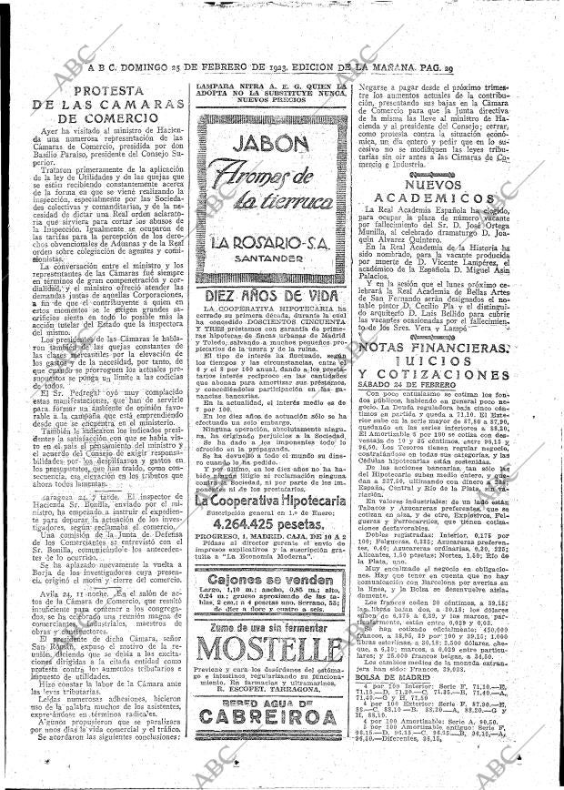 ABC MADRID 25-02-1923 página 29