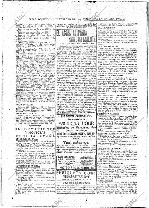 ABC MADRID 25-02-1923 página 30