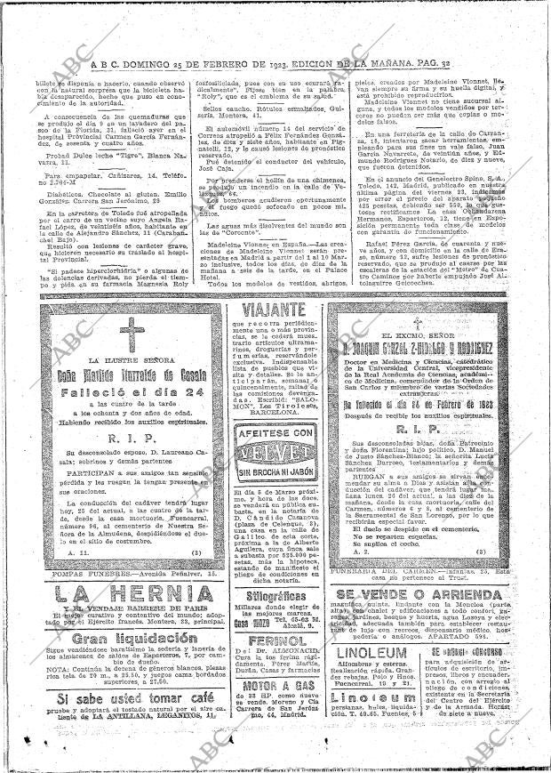 ABC MADRID 25-02-1923 página 32