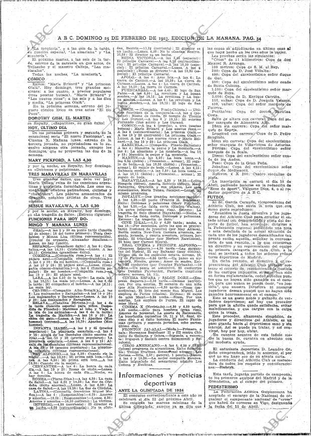 ABC MADRID 25-02-1923 página 34