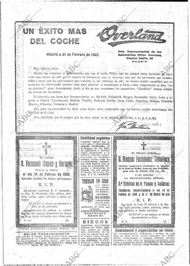 ABC MADRID 25-02-1923 página 38