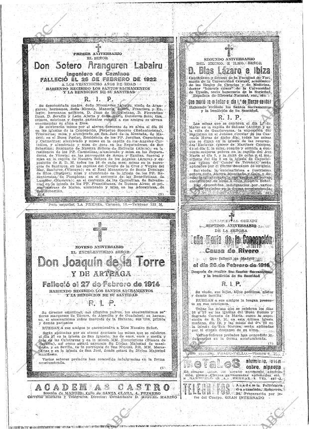 ABC MADRID 25-02-1923 página 40