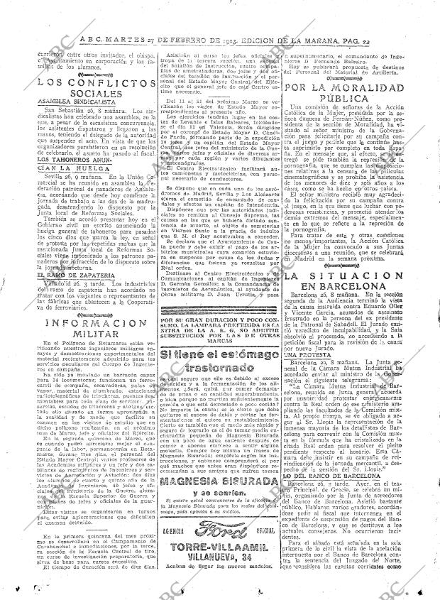 ABC MADRID 27-02-1923 página 22