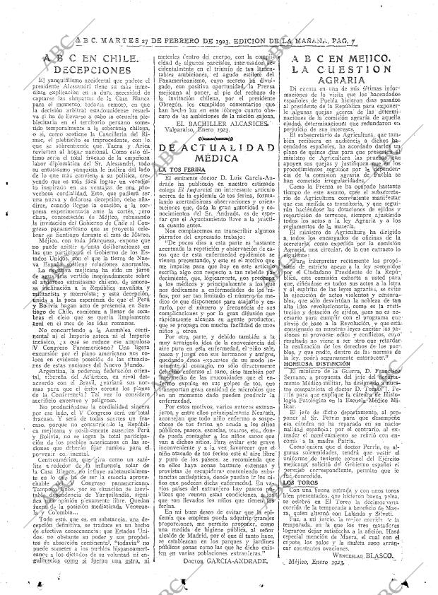 ABC MADRID 27-02-1923 página 7