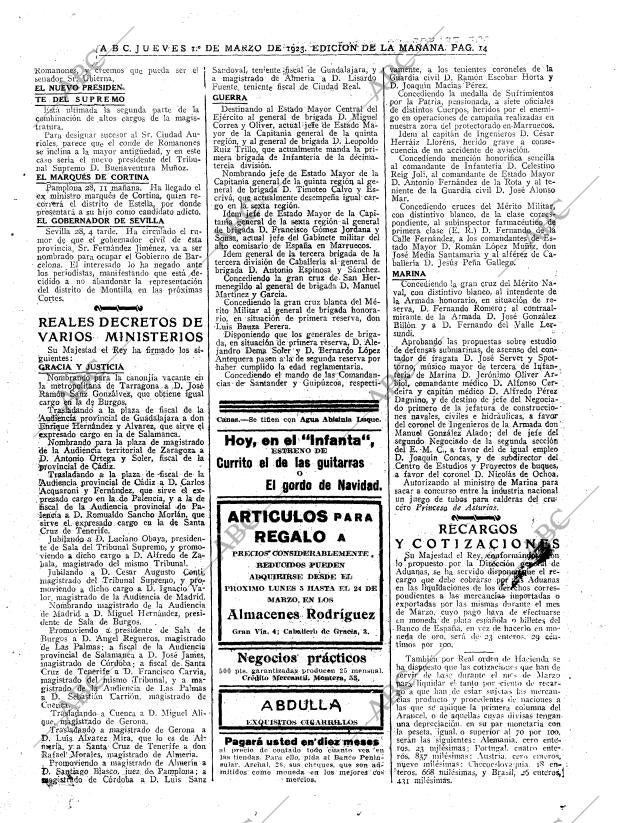 ABC MADRID 01-03-1923 página 14