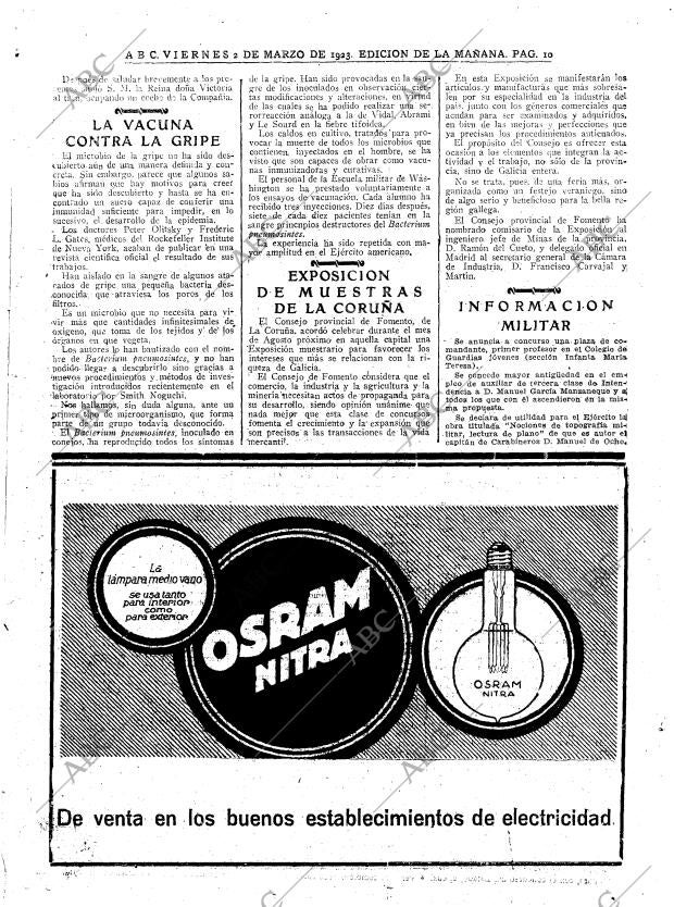 ABC MADRID 02-03-1923 página 10