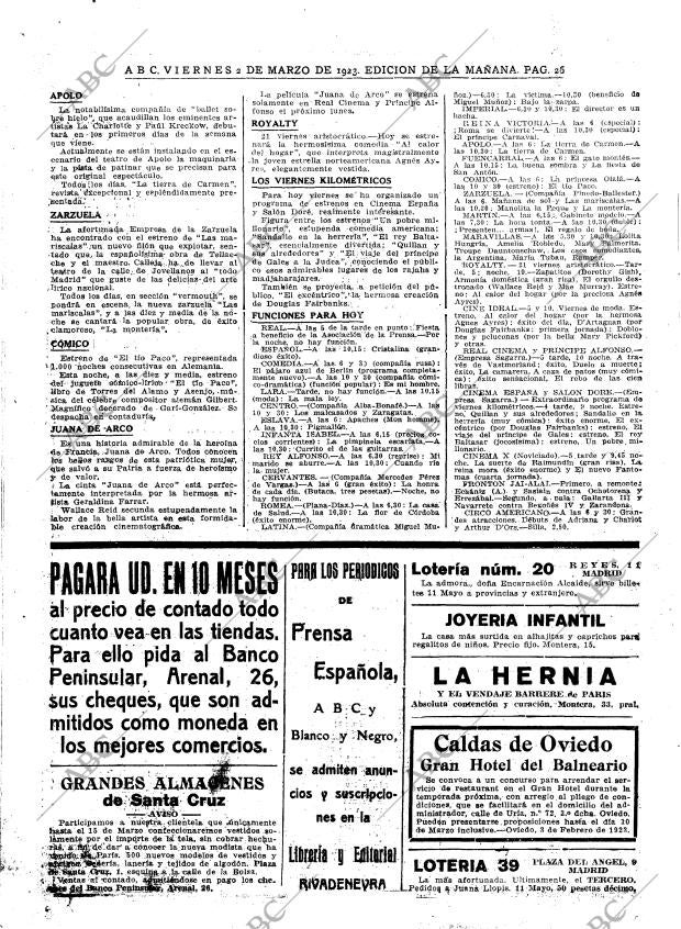 ABC MADRID 02-03-1923 página 26