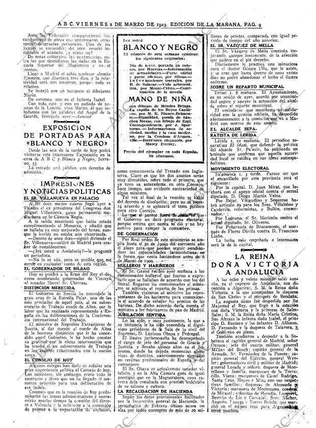 ABC MADRID 02-03-1923 página 9