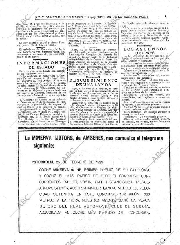 ABC MADRID 06-03-1923 página 8