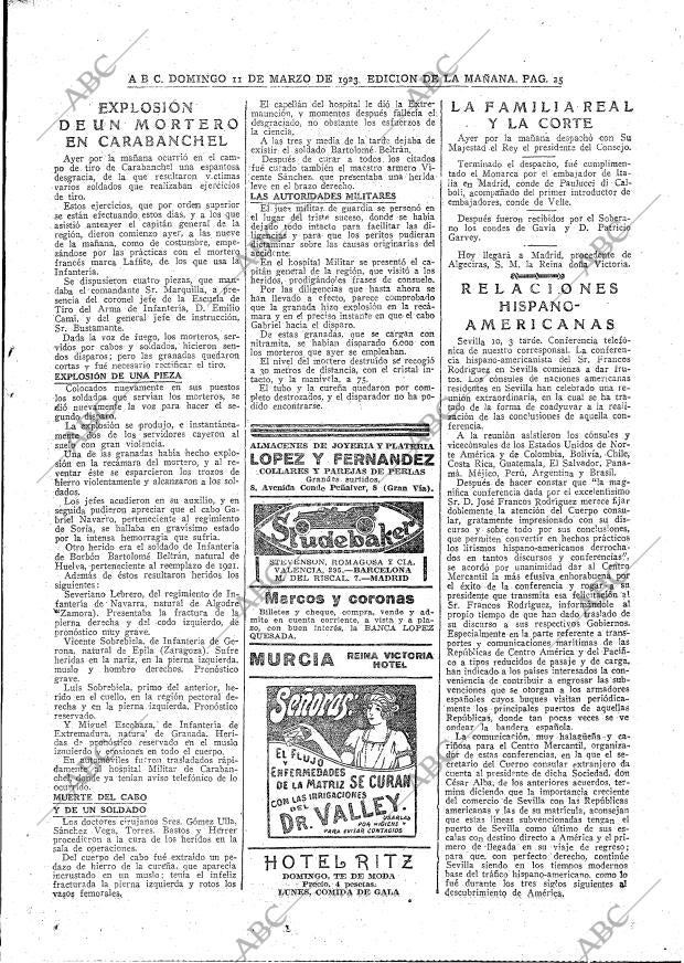 ABC MADRID 11-03-1923 página 25