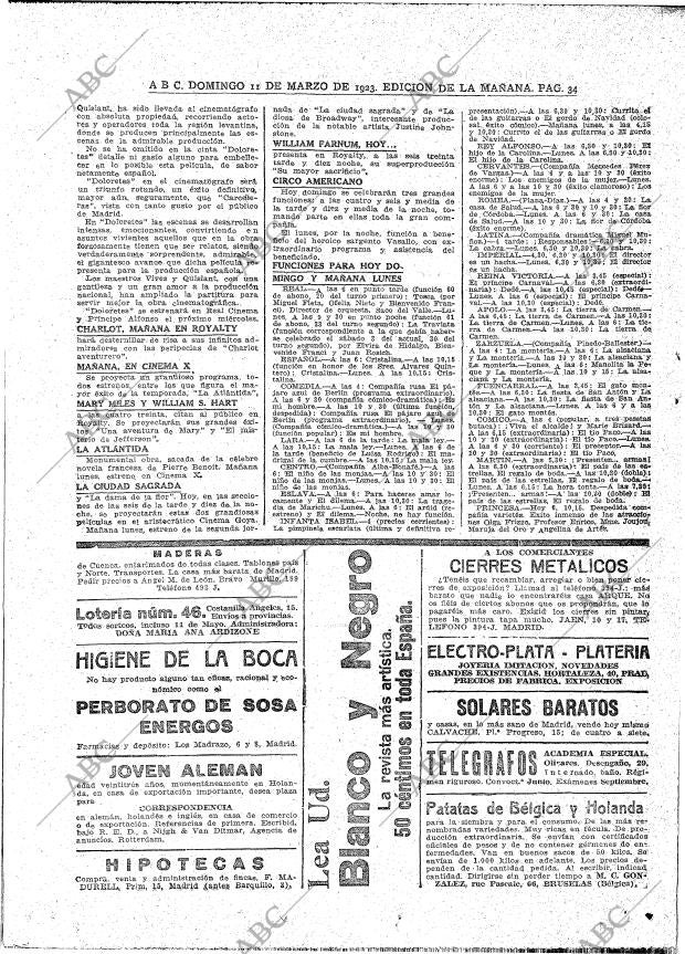 ABC MADRID 11-03-1923 página 34