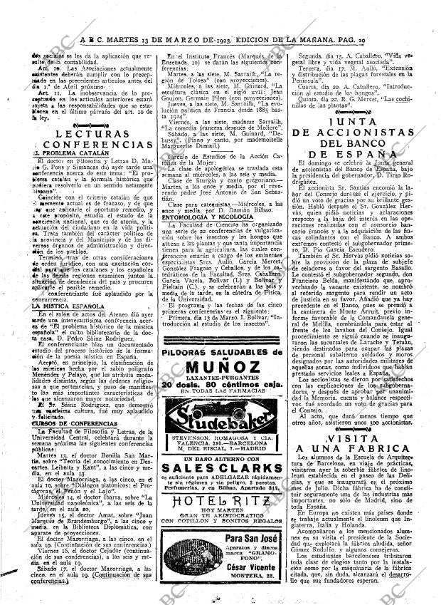 ABC MADRID 13-03-1923 página 20