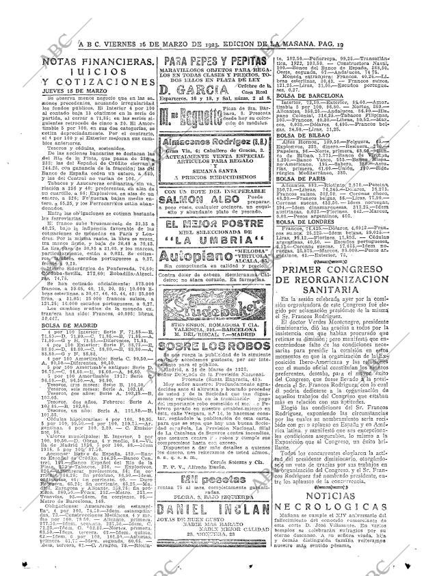 ABC MADRID 16-03-1923 página 19