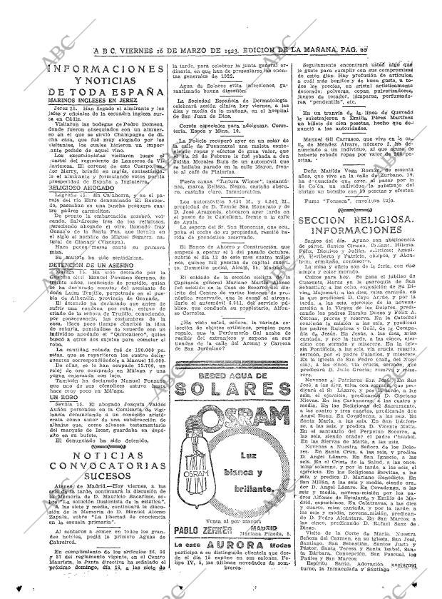 ABC MADRID 16-03-1923 página 20